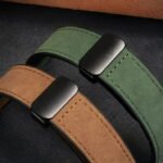 Bracelet Cuir + Silicone Fermeture Magnétique - Noir – Image 4