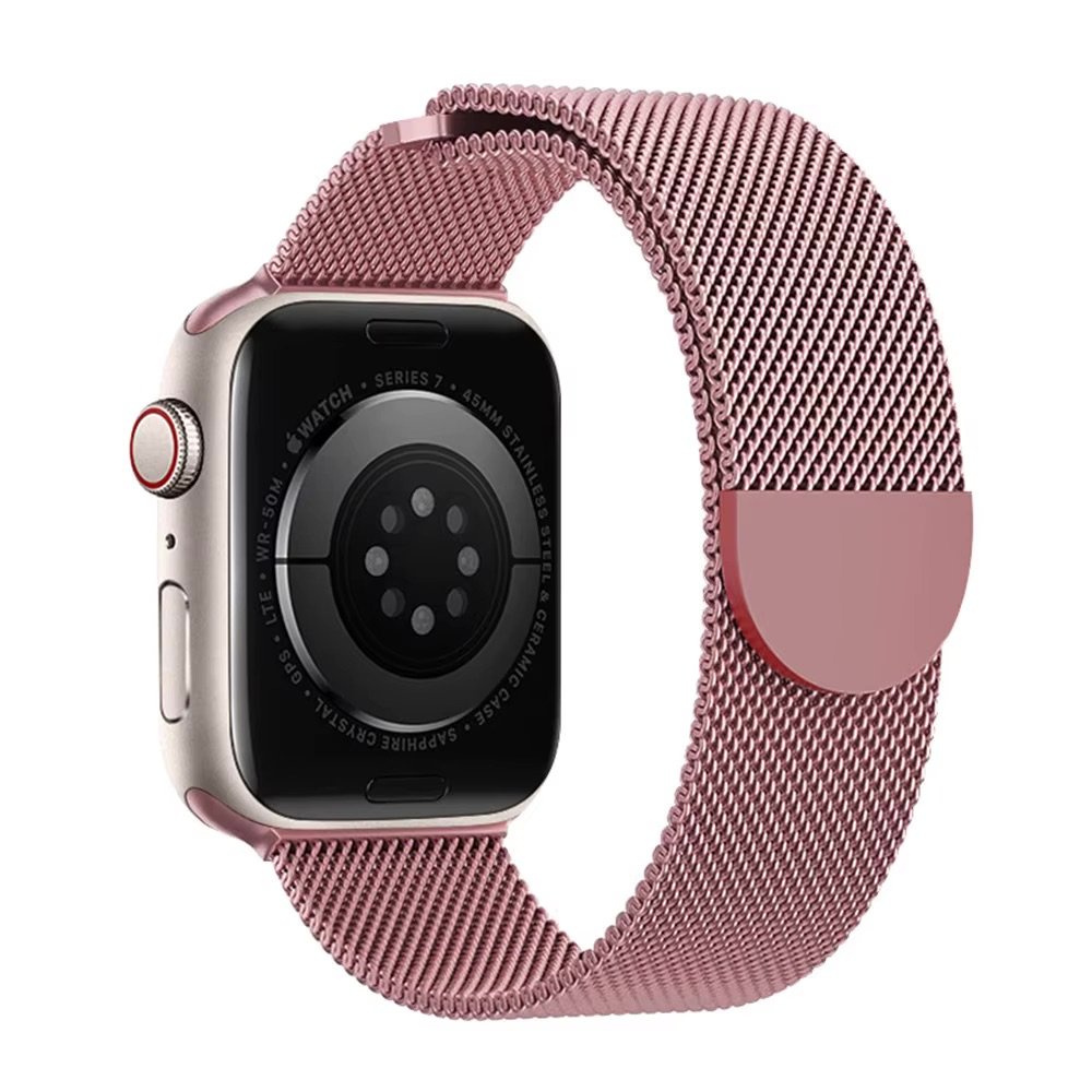 H0f4d2258ec09486a9cd73446d0269b8eZ Bracelet Milanais rose - Apple Watch – Image 1