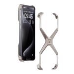 Coque de luxe en aluminium sans cadre en forme de X – Gold