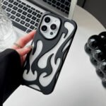 Coque en silicone Flamme Noir